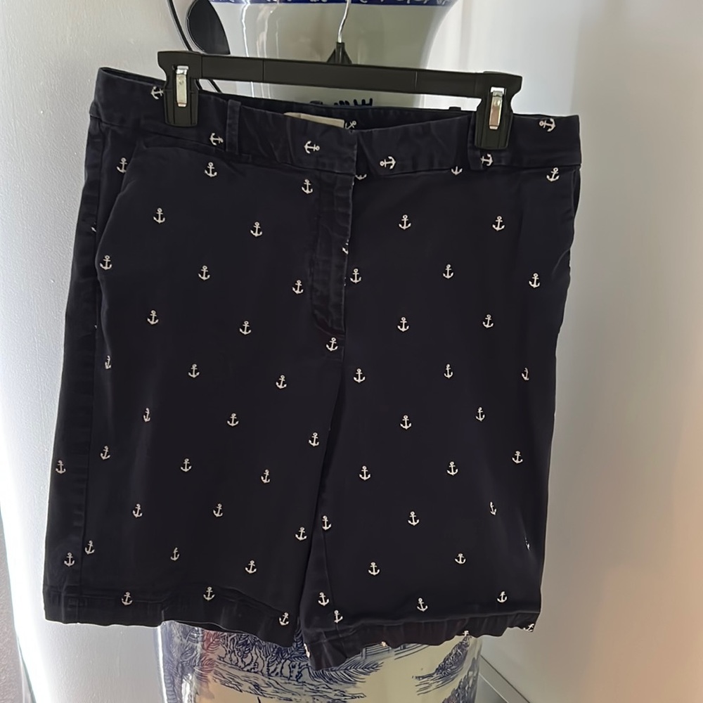 Blue and white Bermuda shorts